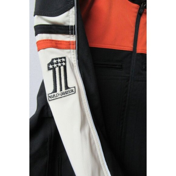 Harley Davidson Colorblock Zip Up Soft Shell Light Weight Jacket -Size Large NEW - Picture 4 of 7